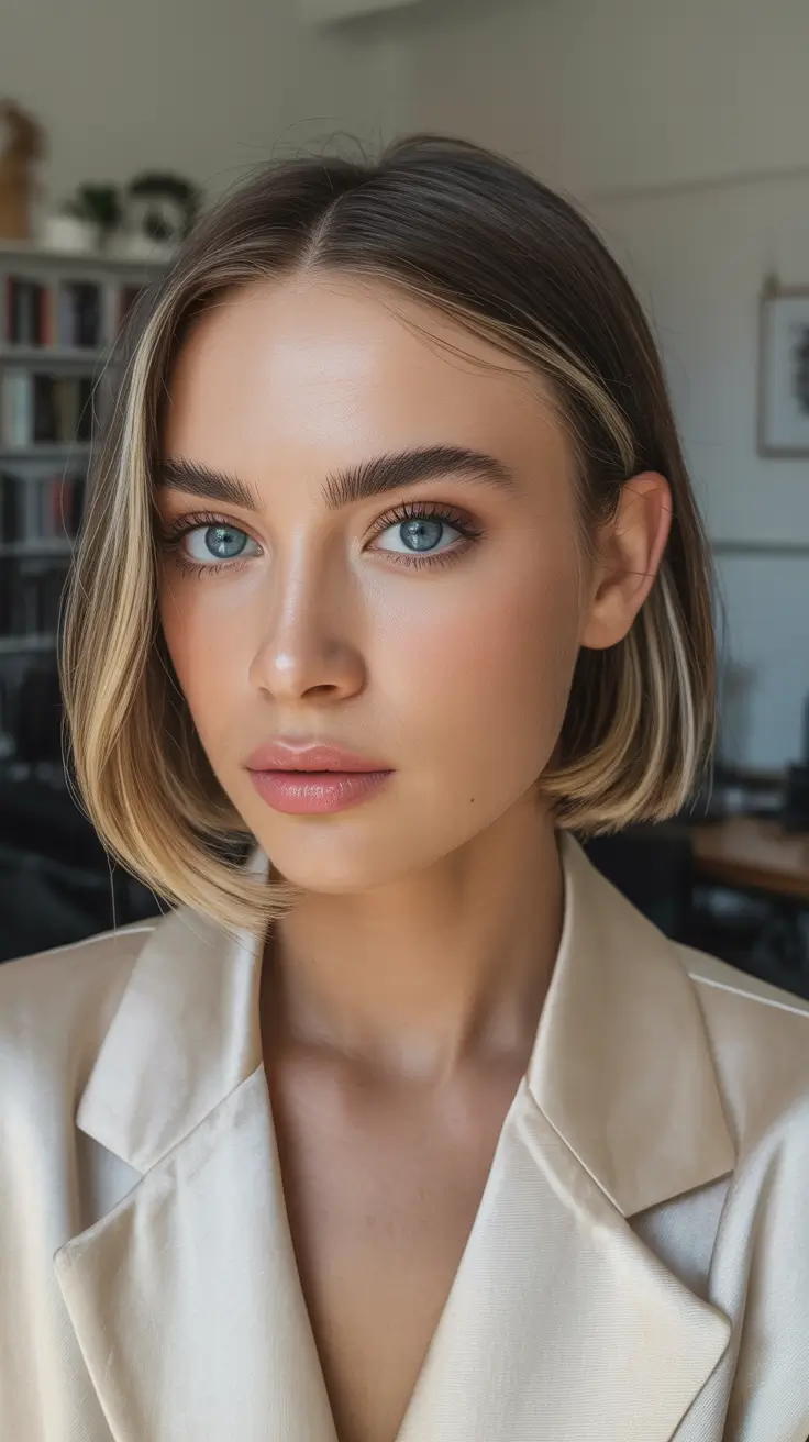 Long bob haircut ideas 2026 Classic Blonde with Modern Edge