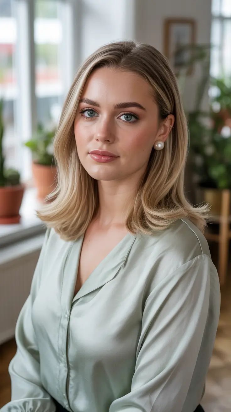 Long bob haircut ideas 2026 Polished Volume with Soft Ends