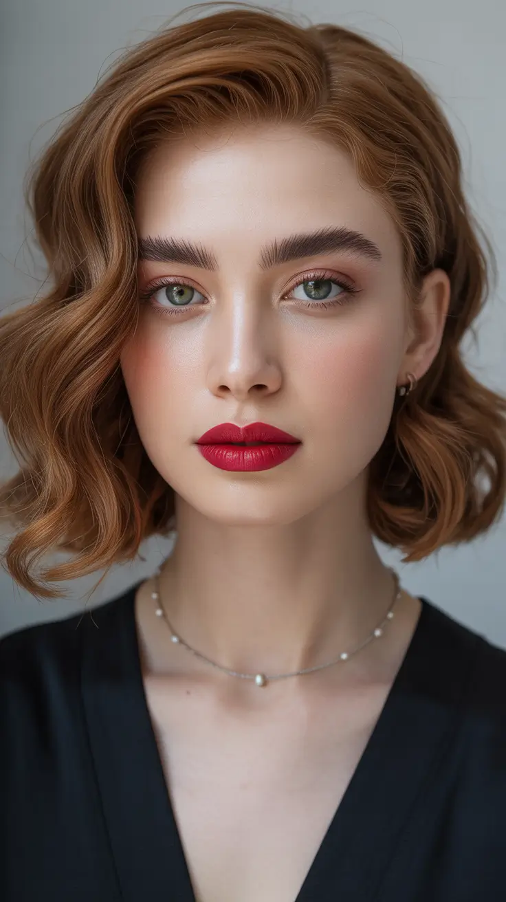 Long bob haircut ideas 2026 Classic Curly Bob with Retro Allure