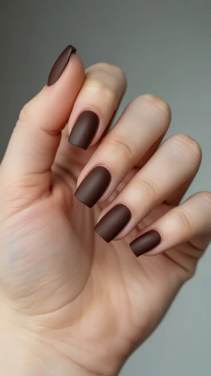 2026 Velvety-Mocha-Matte-Nails