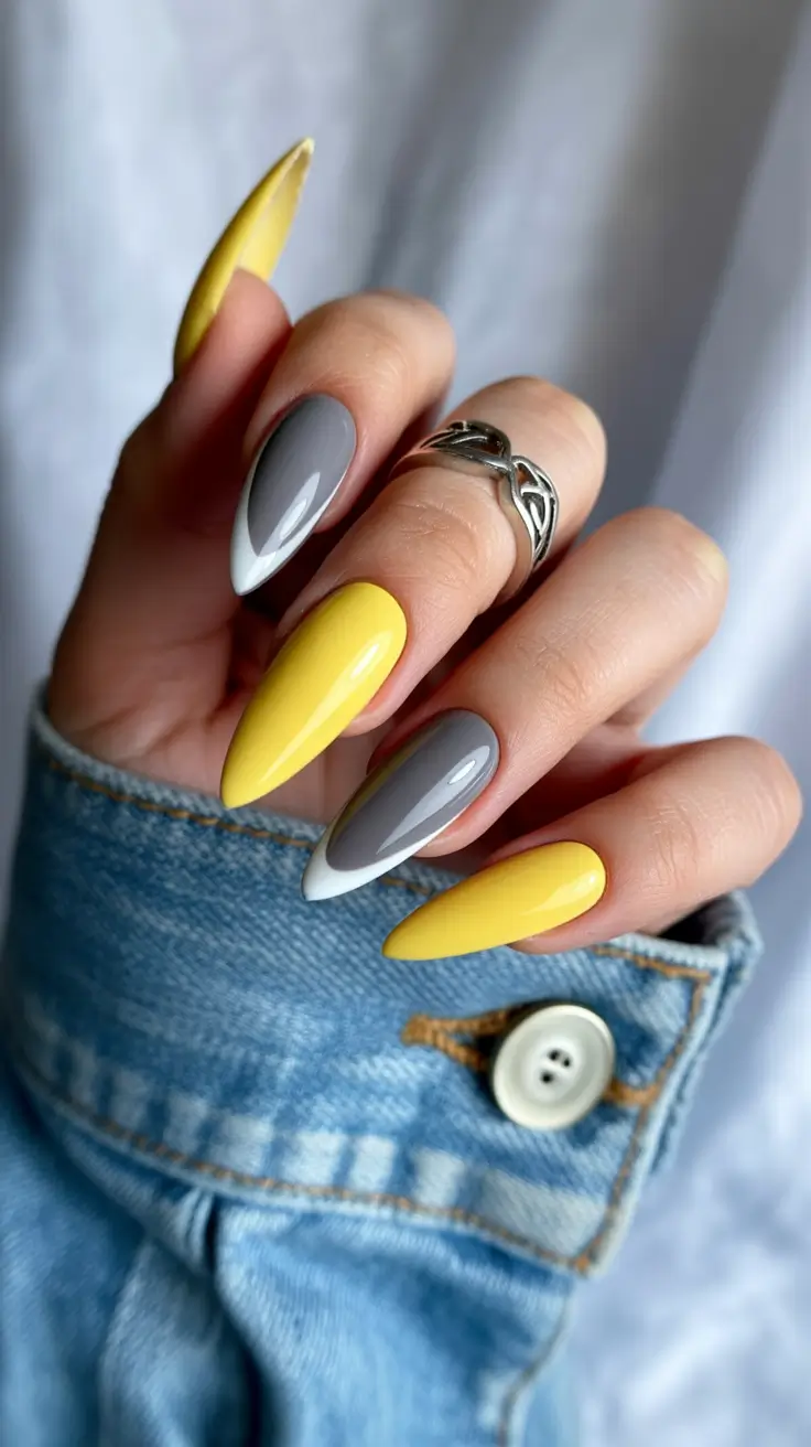 Nail-trends-2026-Yellow-Grey-Contrast