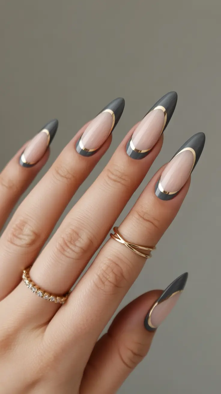 Nail-trends-2026-Grey-Trimmed-Almond-Contours