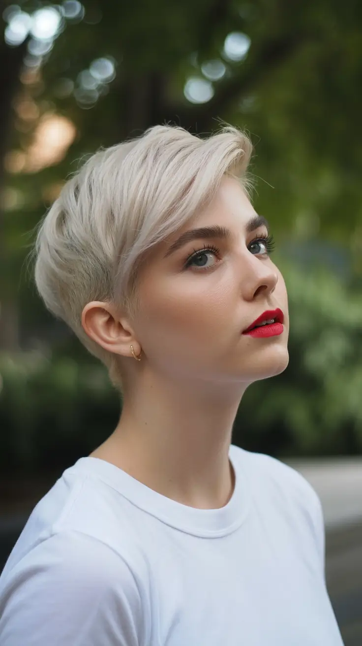 Short Pixie Haircuts 2026 Platinum Pixie with Long Layers