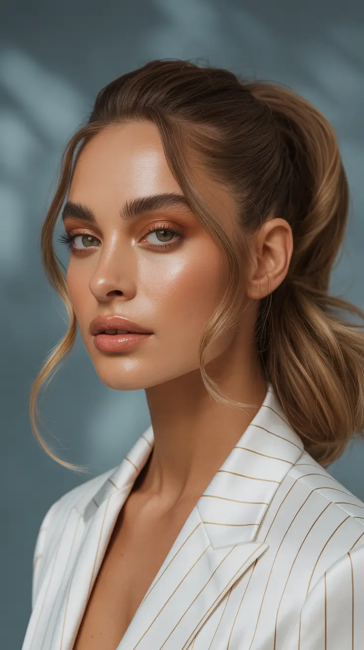 Ponytail Romantic Soft-Wave Ponytail with Face-Framing Strands