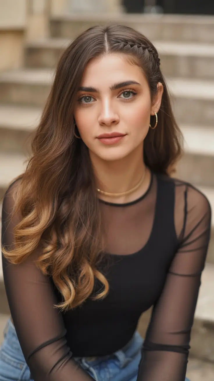 Cute Loose Waves With Boho Side Detail