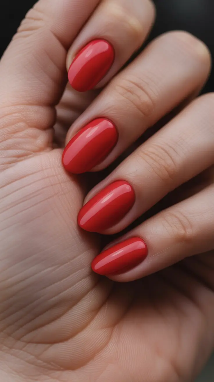classic-red-nails-2026-Soft-Coral-Red-Rounded-Glow