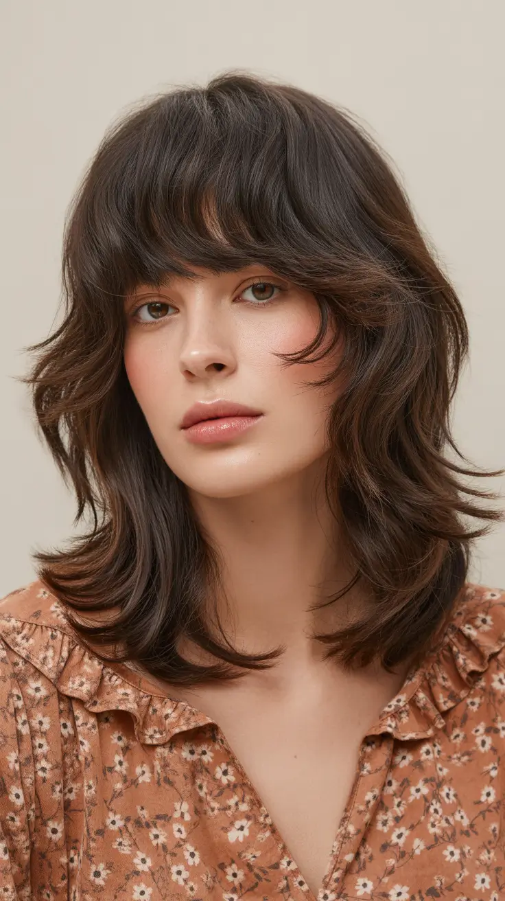 Shag haircut Softly Layered Shag with Gentle Movement