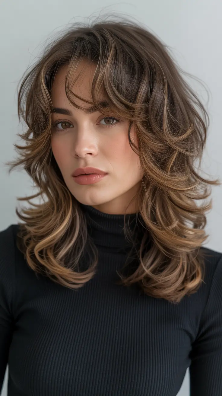 Shag haircut Long Layered Shag with Sculpted Waves