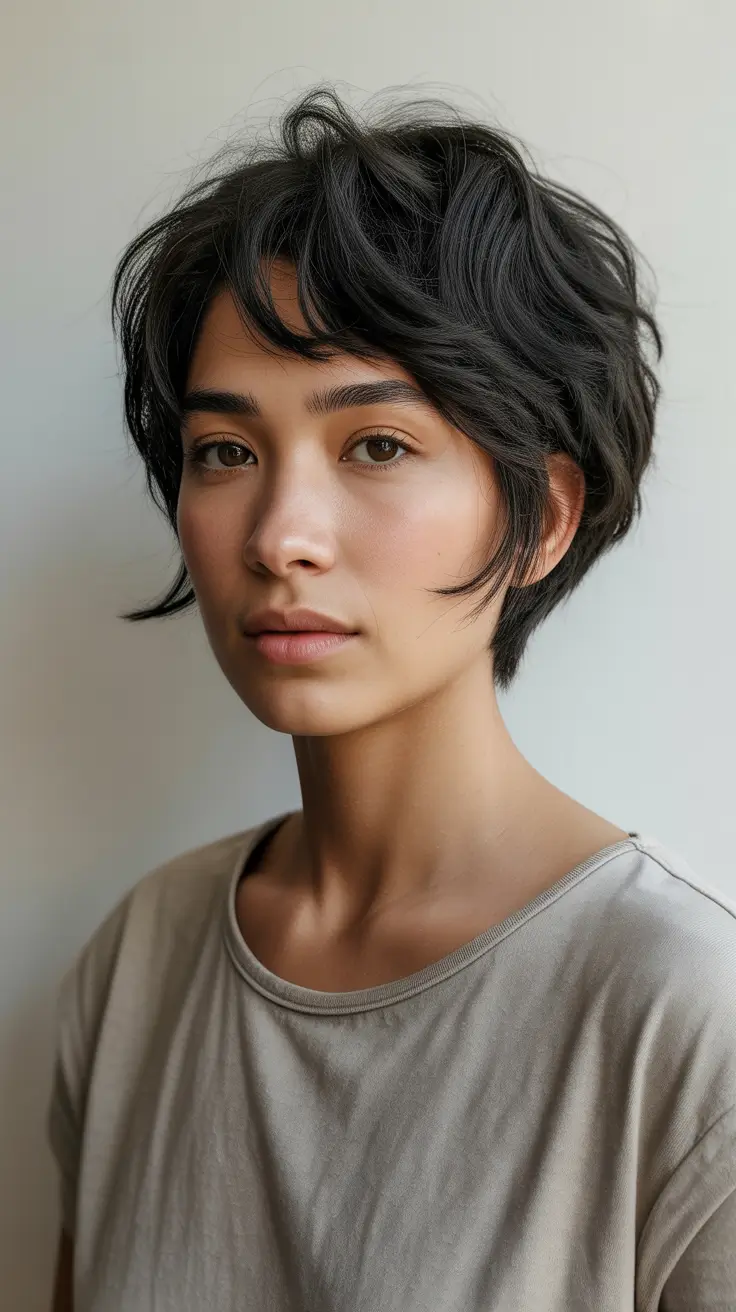 Women Messy Korean-Inspired Crop