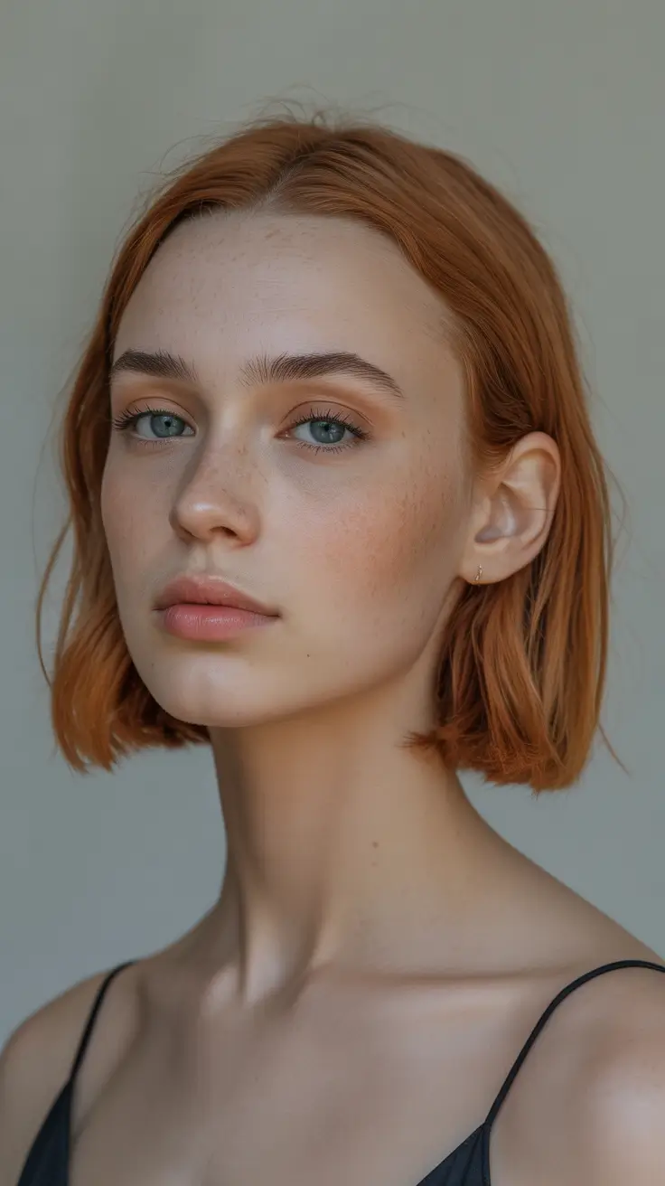 Women Soft Ginger Bob Revival