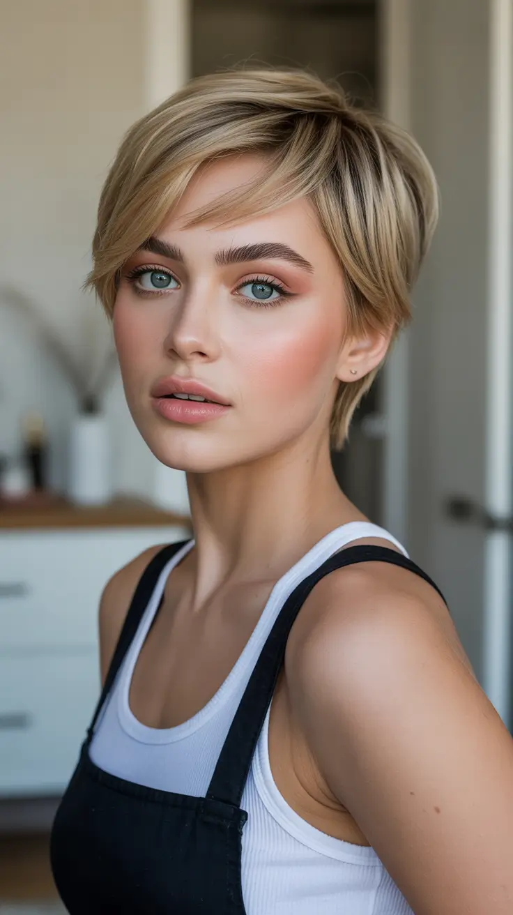 Women ideas Soft Golden Pixie