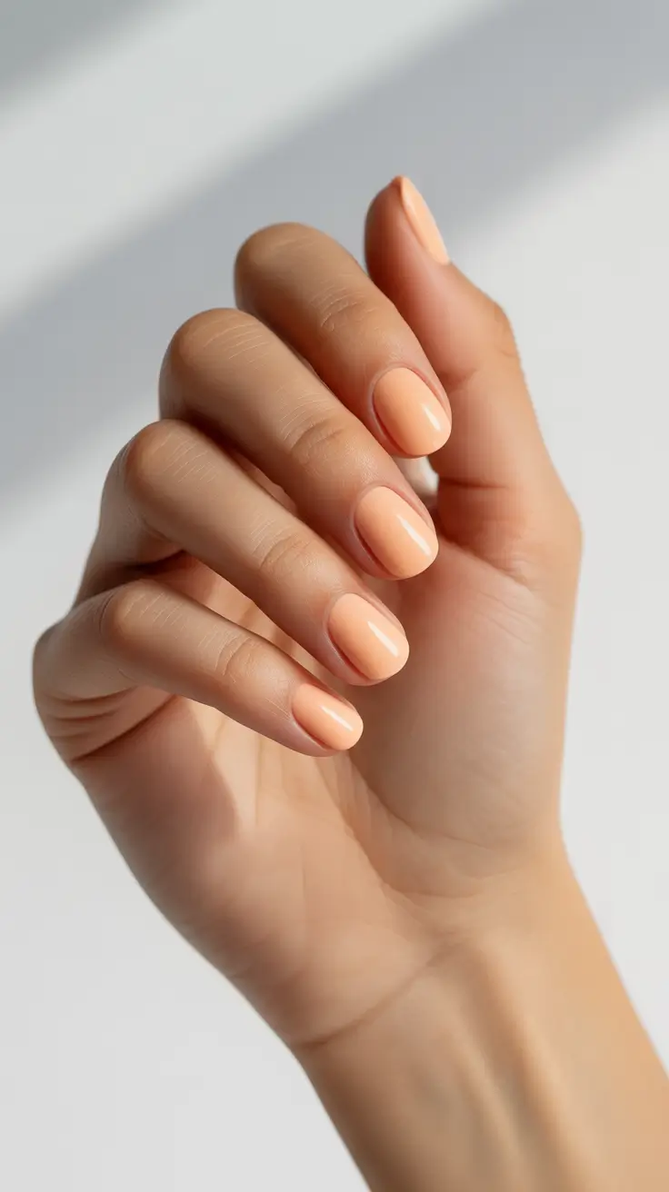 simple-nails-2026-Peach-Cream-Minimal