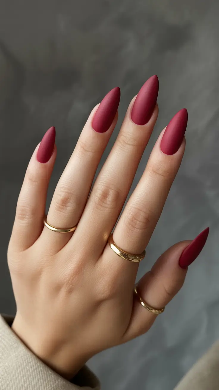 Designs Soft Matte Berry Red Stilettos With Timeless Chic