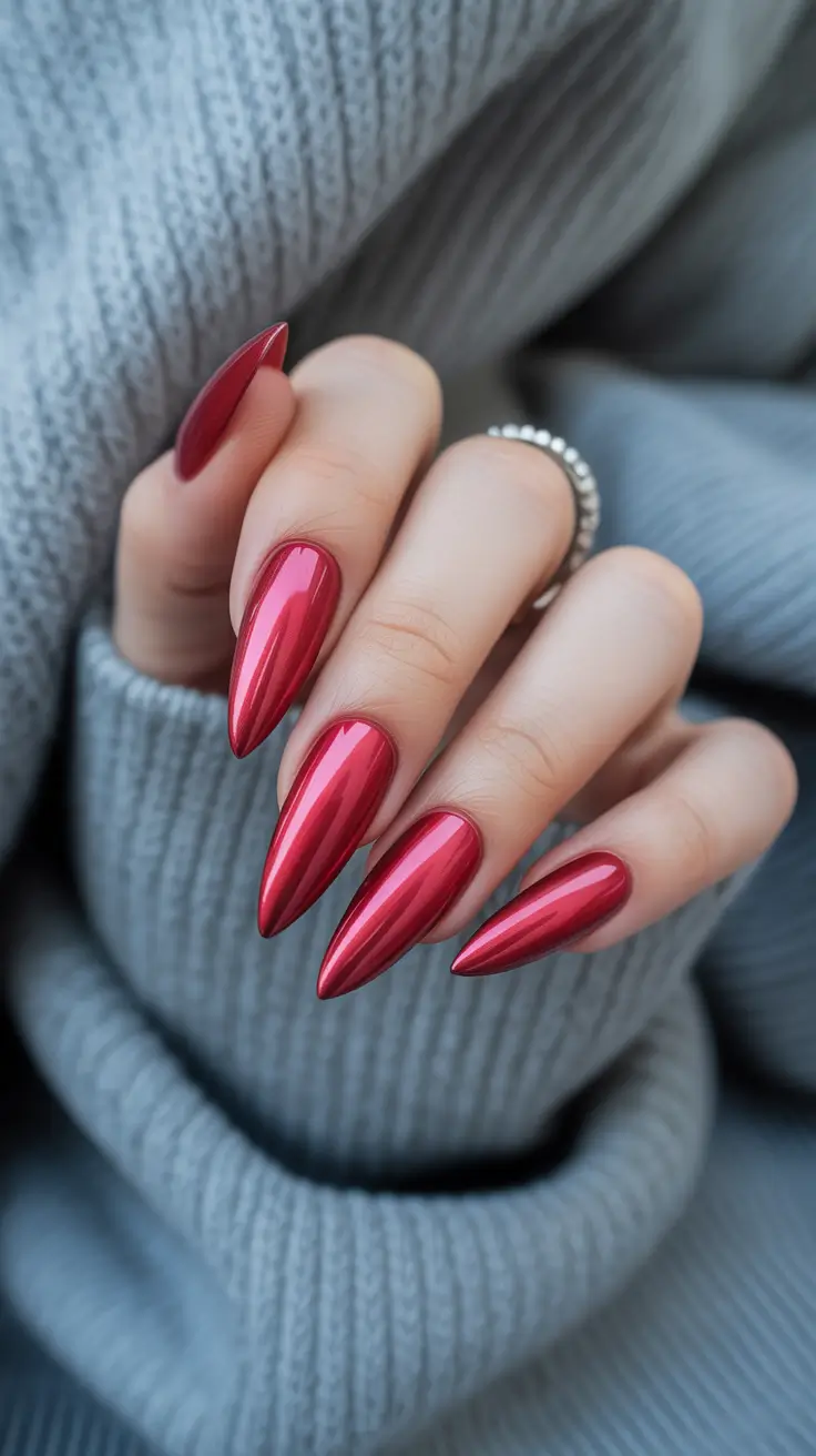 Designs Cherry Chrome Stilettos for a Bold Metallic Pop