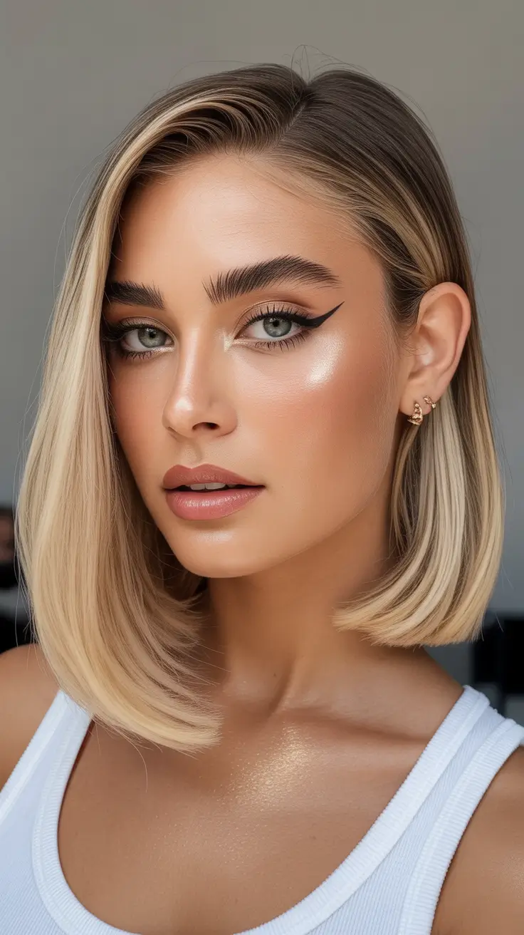 21 Straight hairstyle ideas 2026 Precision Straight Luxe Contour Bob