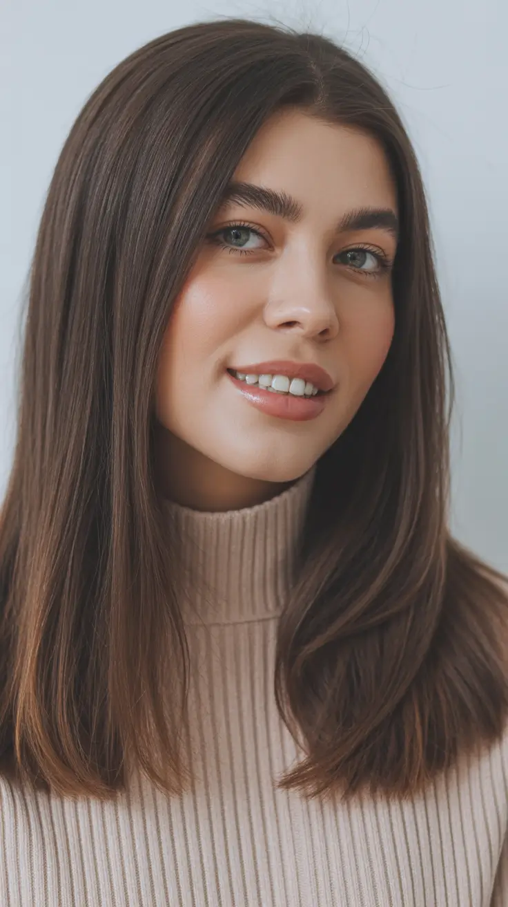 21 Straight hairstyle ideas 2026 Classic Natural-Length Straight Flow