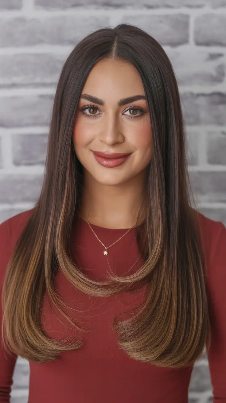 21 Straight hairstyle ideas 2026 Long Balanced Layers With Soft Contour