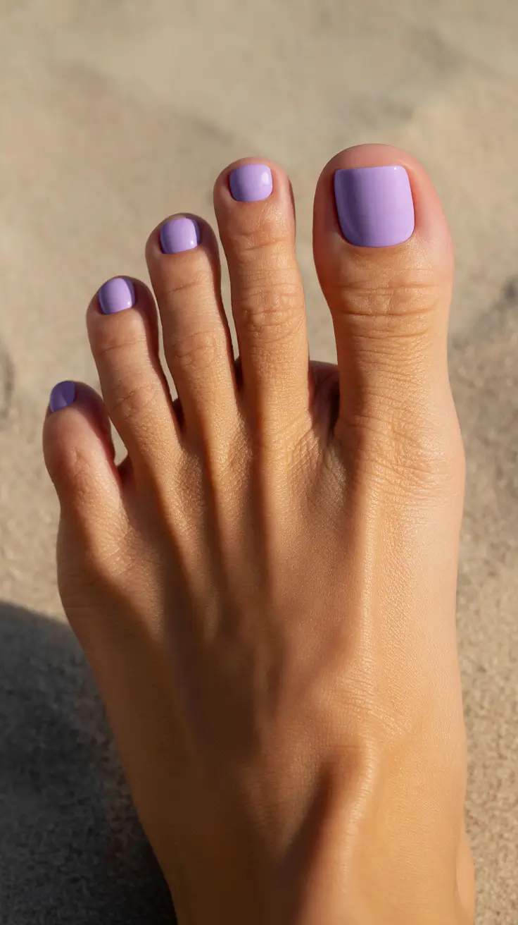 toe nails pedicure Soft Lavender Summer Touch