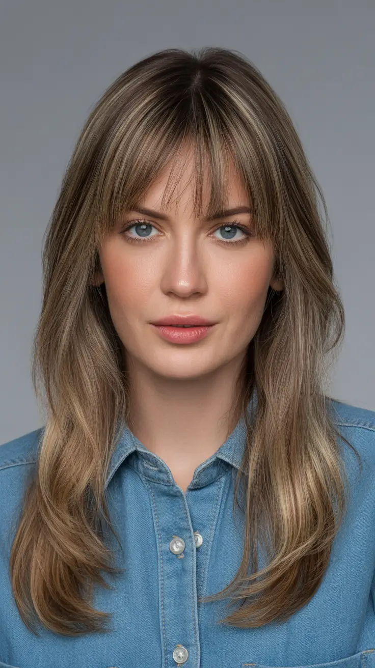 2026 Feathered Ash Brown with Long Fringe