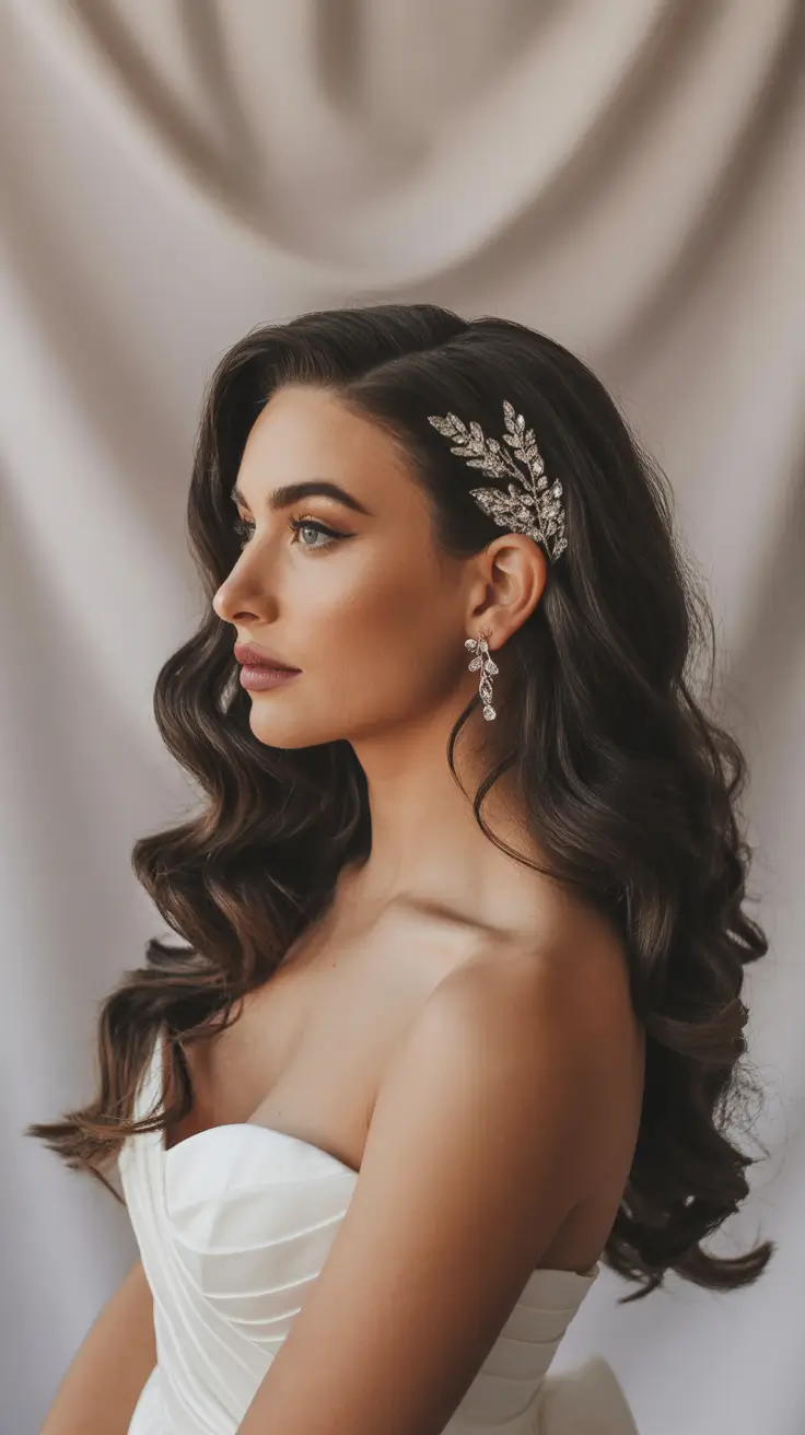 Wedding-hairstyles-2026-Romantic-Hollywood-Waves-With-Crystal-Accents