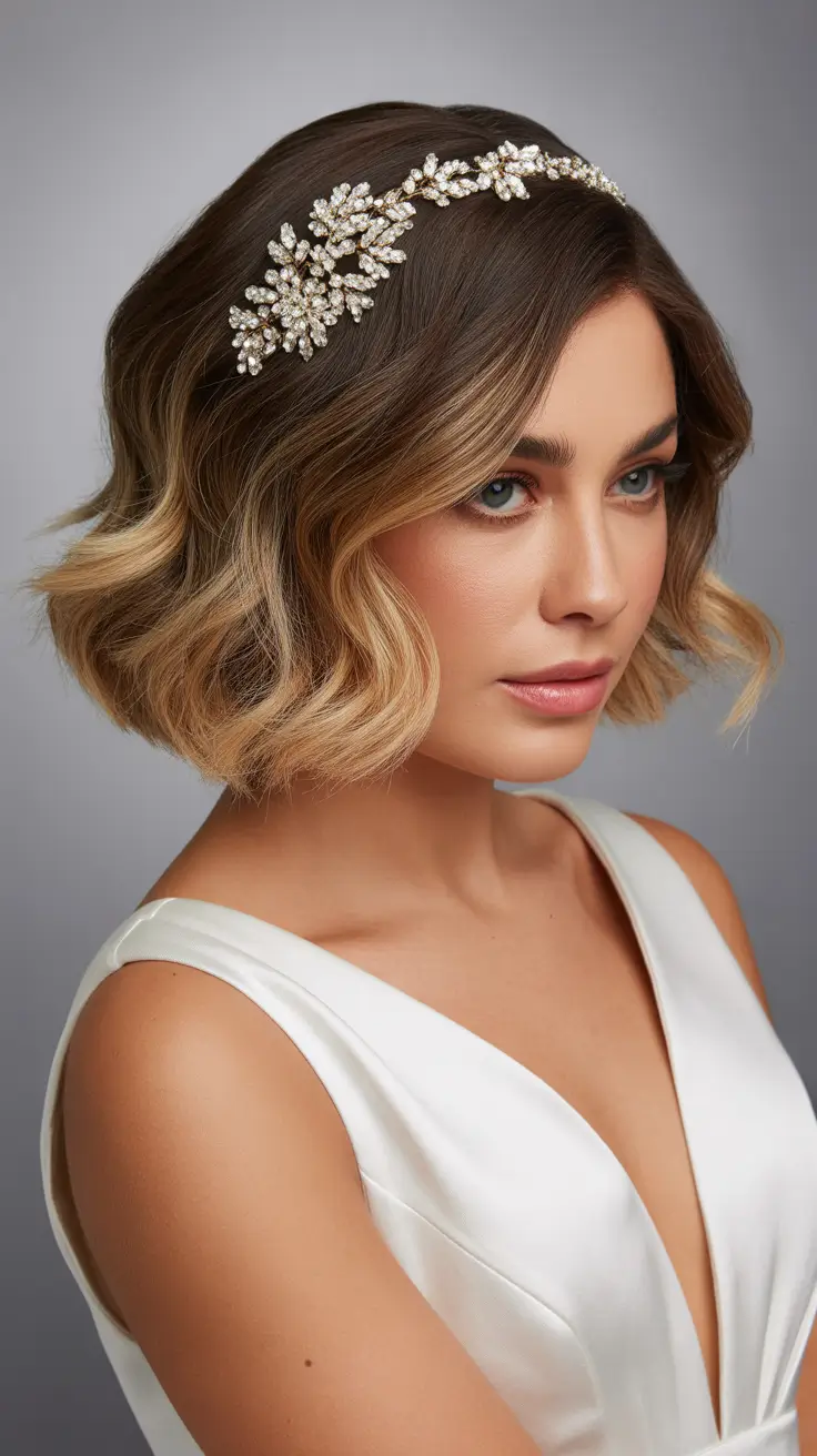 Wedding-hairstyles-2026-Soft-Wavy-Bob-With-Crystal-Crown-Detail