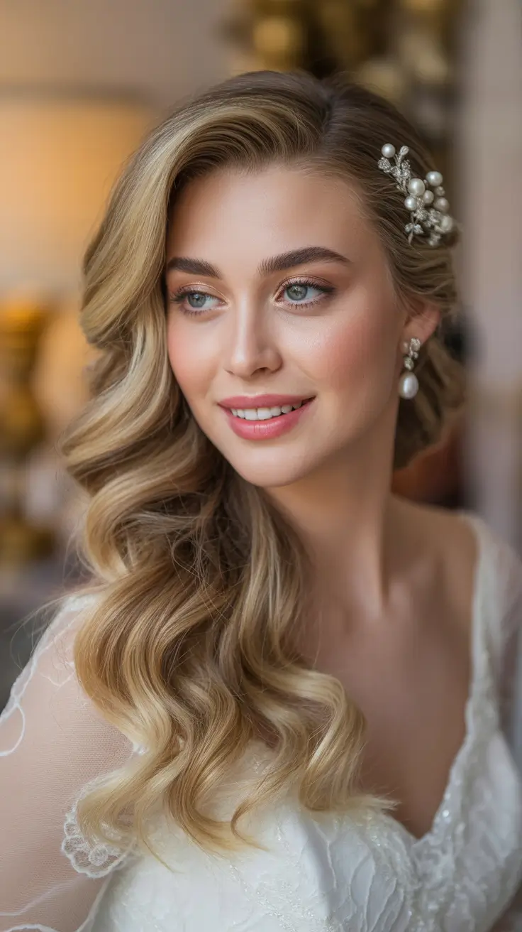 Wedding-hairstyles-2026-Classic-Hollywood-Volume-With-Luminous-Pearl-Details