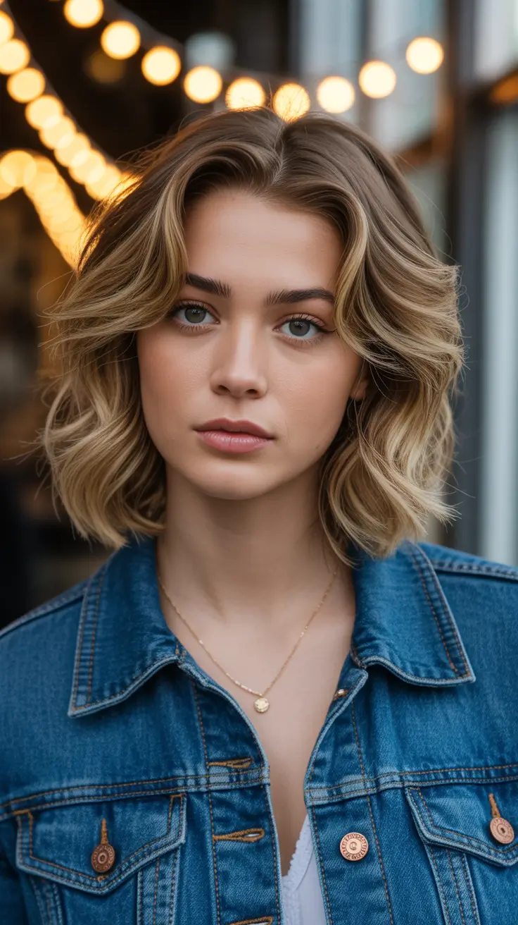 wolf haircut Textured Blonde Wolf Cut With Soft Wave Definition