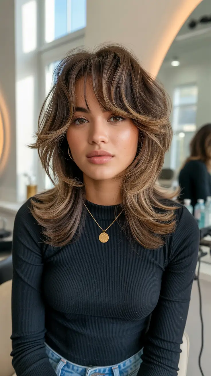 wolf haircut Modern Layered Wolf Cut With Face-Framing Lift