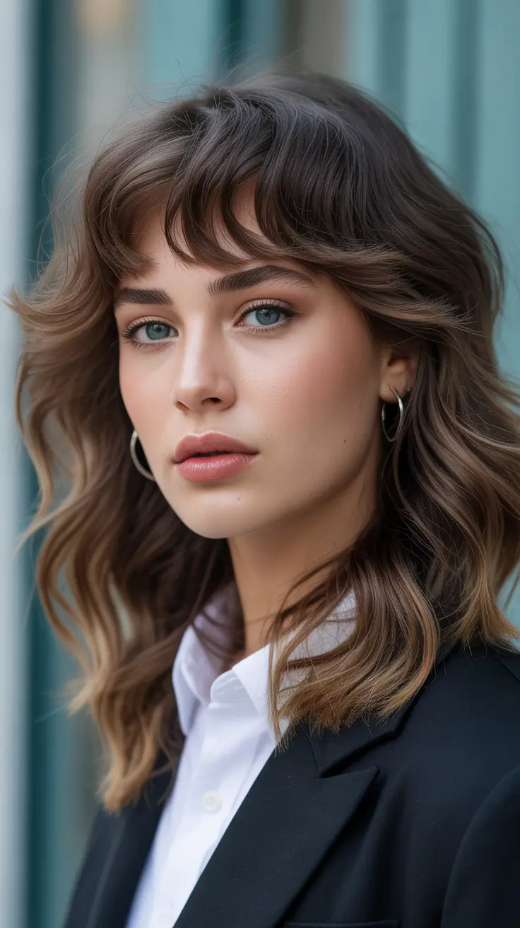 wolf haircut Sculpted Wolf Cut With Polished Waves