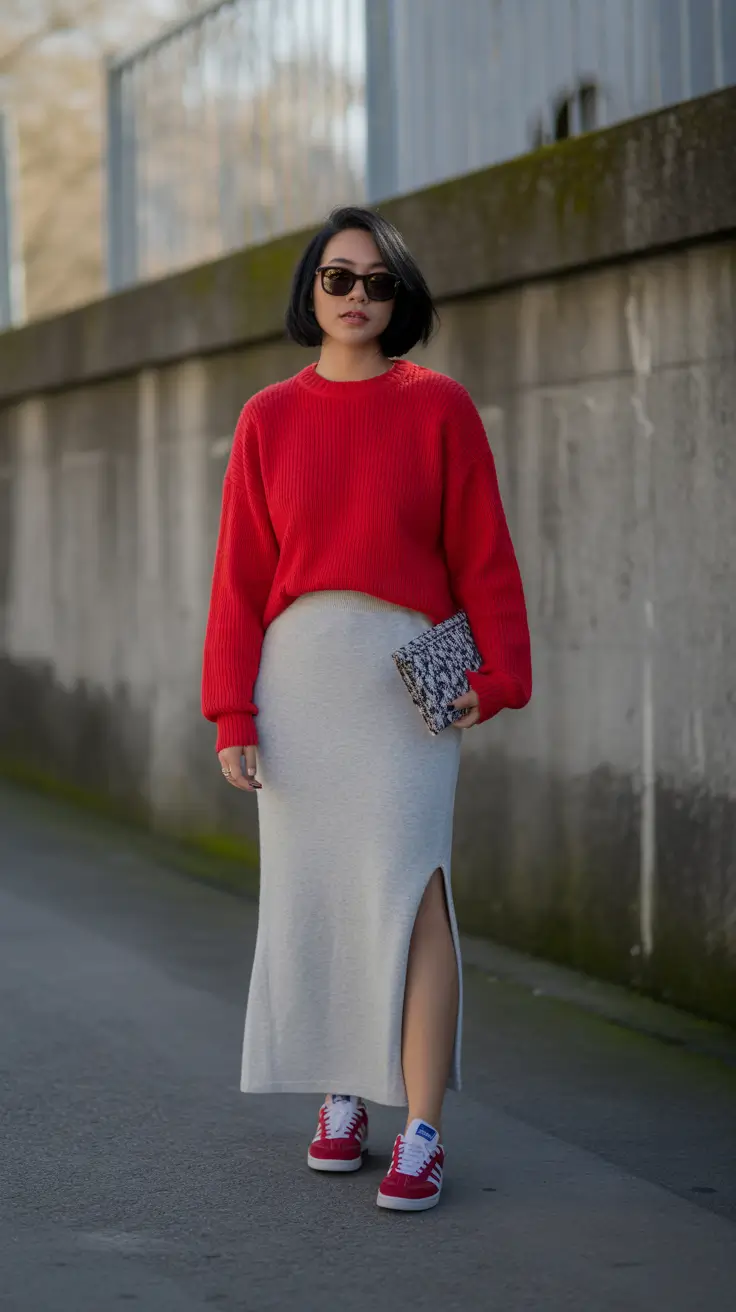 chicago spring outfits 2026 - Bold Knitwear Meets Soft Casual Elegance