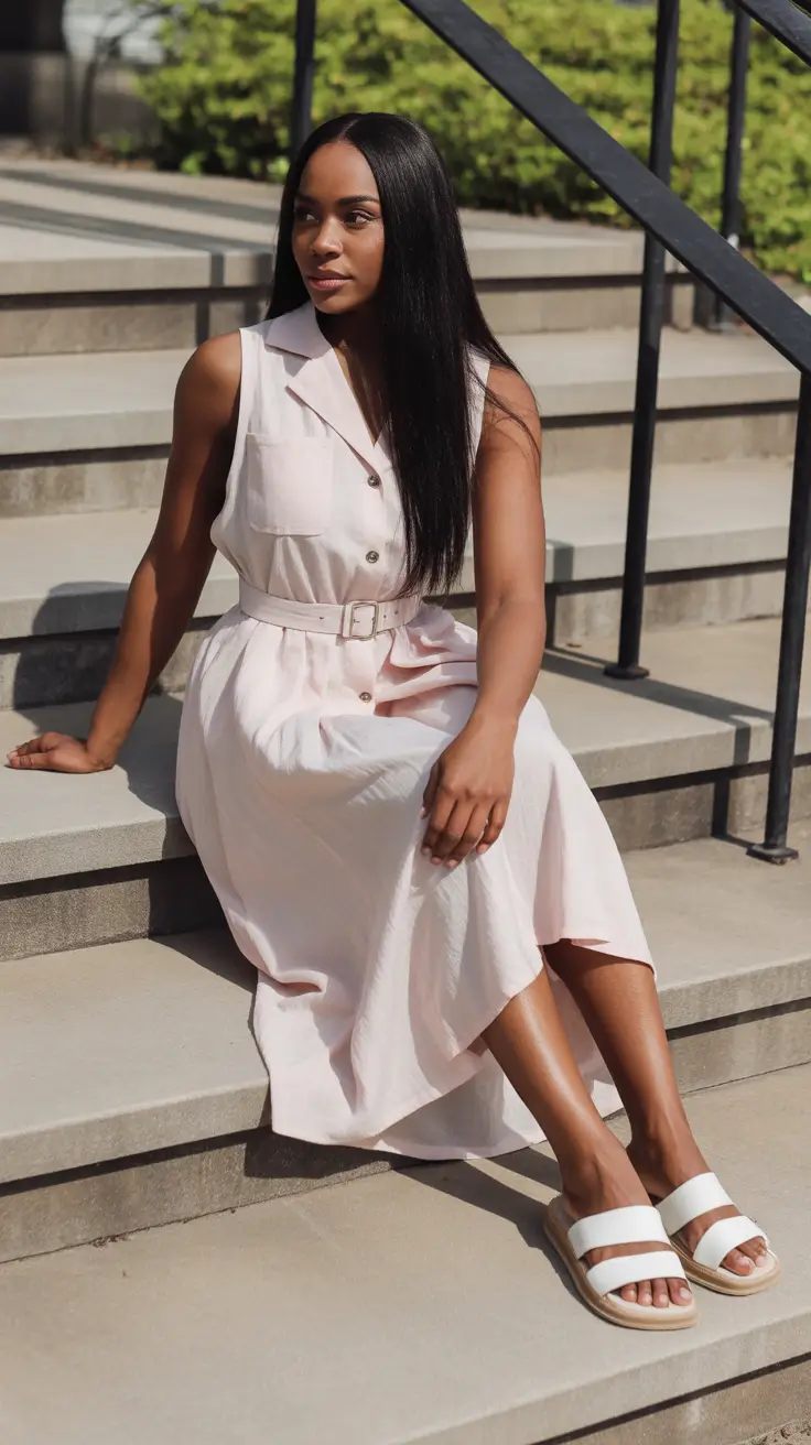 Spring Soft Blush Shirt Dresses for Easy Spring Sophistication