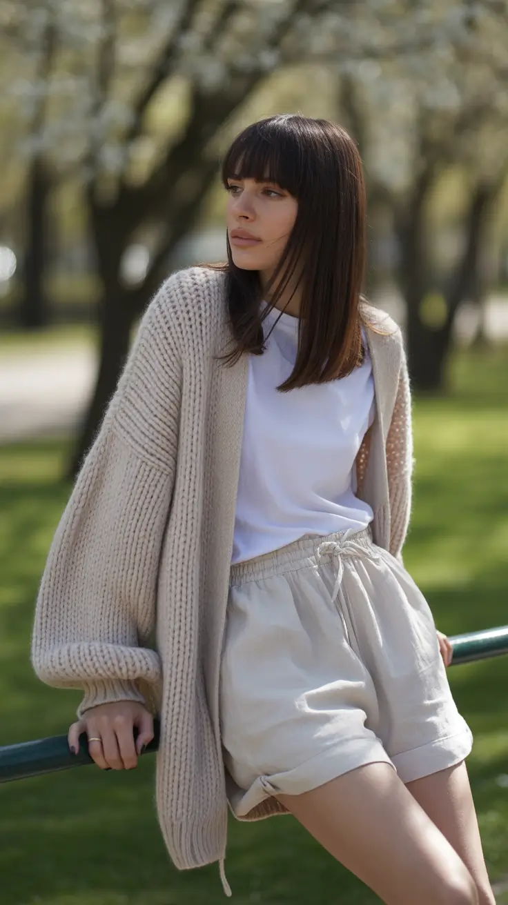 Spring Cozy Cardigans and Soft Shorts for Warmer Breezes