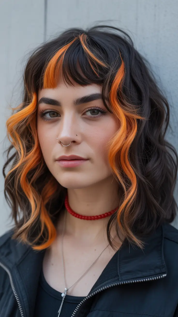 2026 February Fiery Orange Accents on Dark Waves