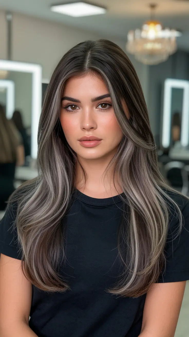 2026 February Frosted Silver Dimension With Long Layers