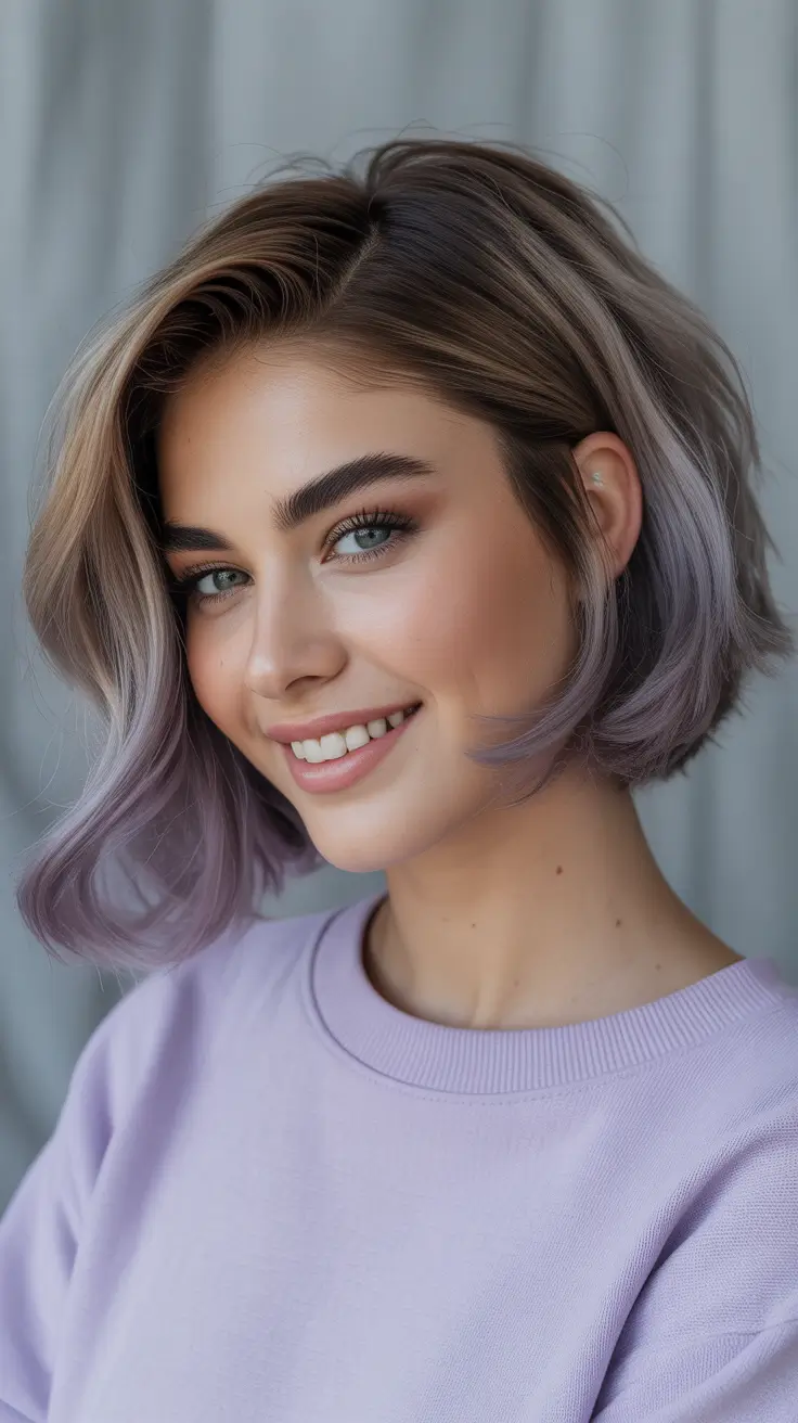 2026 February Lavender Frost Bob With Soft Texture