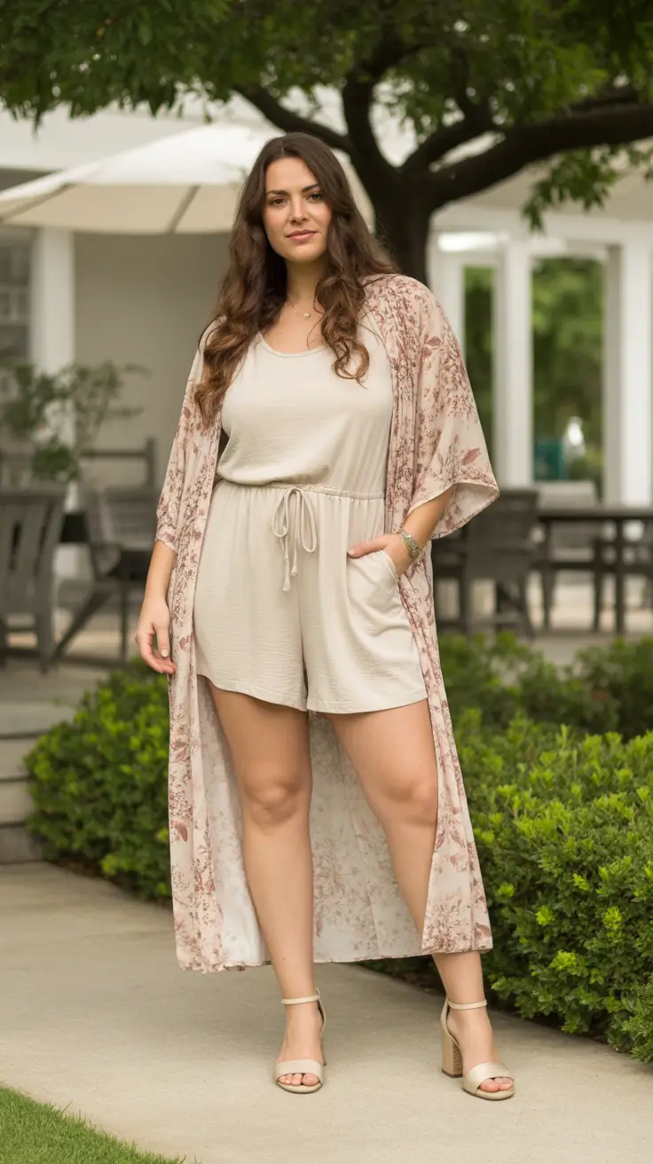 Ideas 2026 Knit Romper Ease With a Flowing Duster Layer