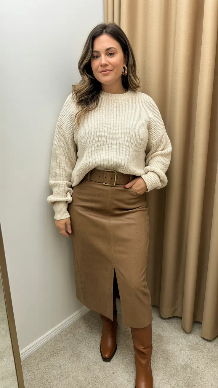 Ideas 2026 Soft Knit Comfort With a Structured Midi