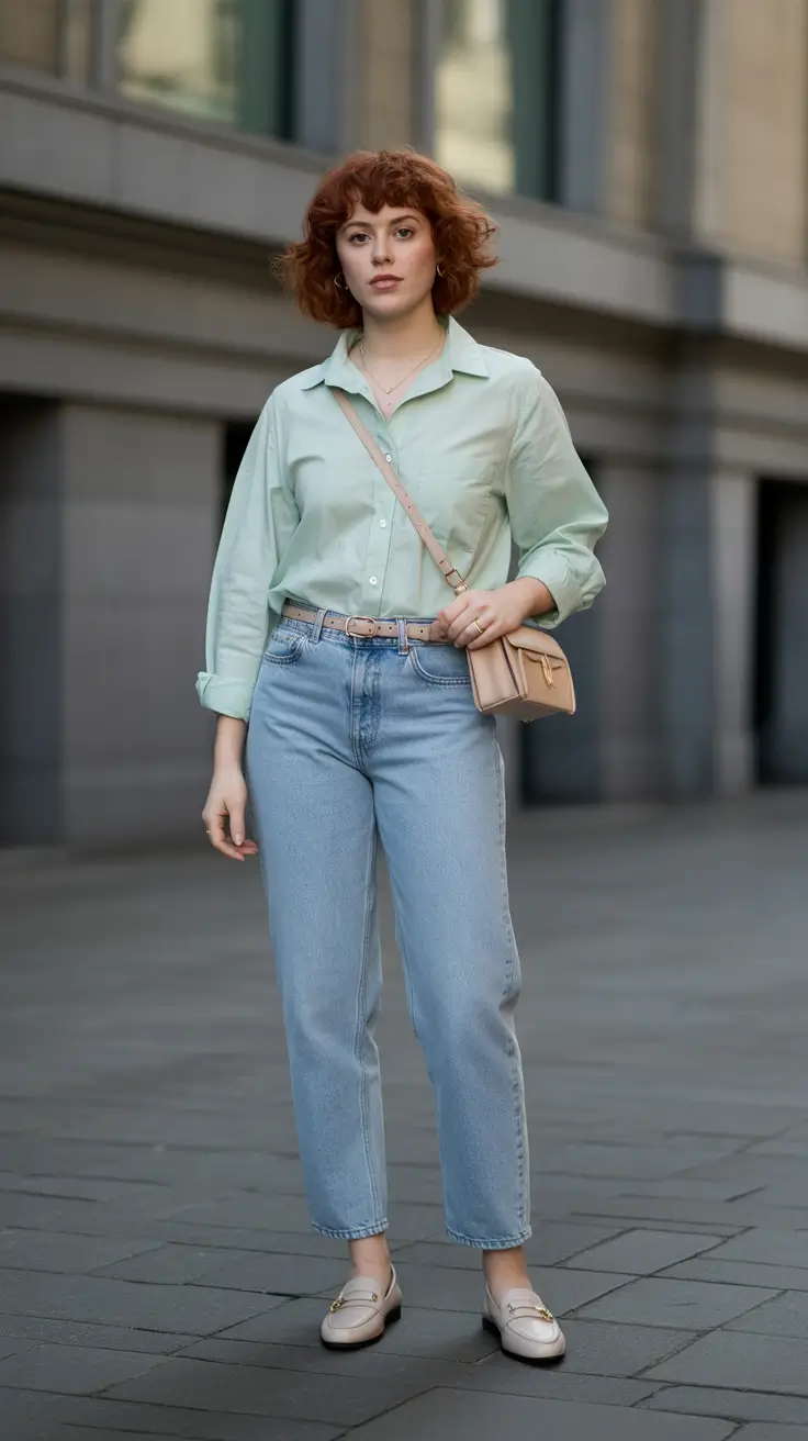 old money spring outfits with 2026 Fresh Mint Ease With Denim Classics