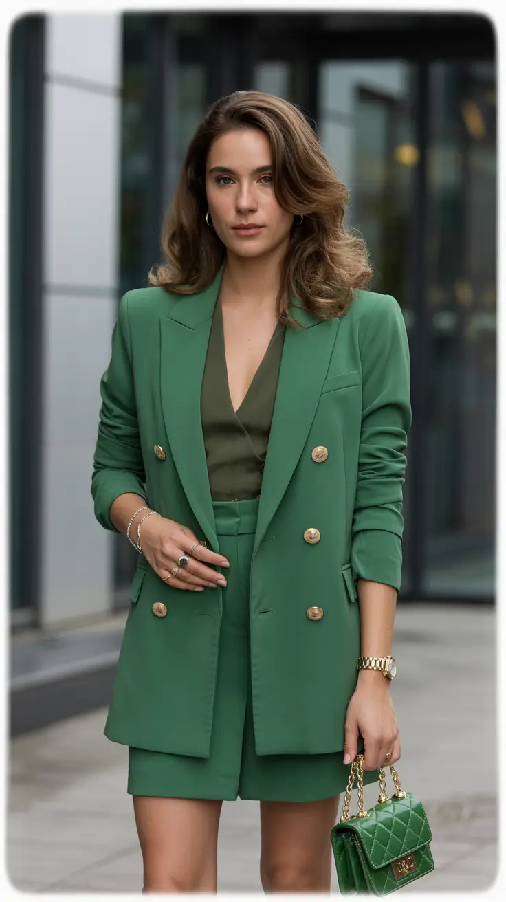 Old money - Emerald Power Dressing with Tailored Spring Sharpness