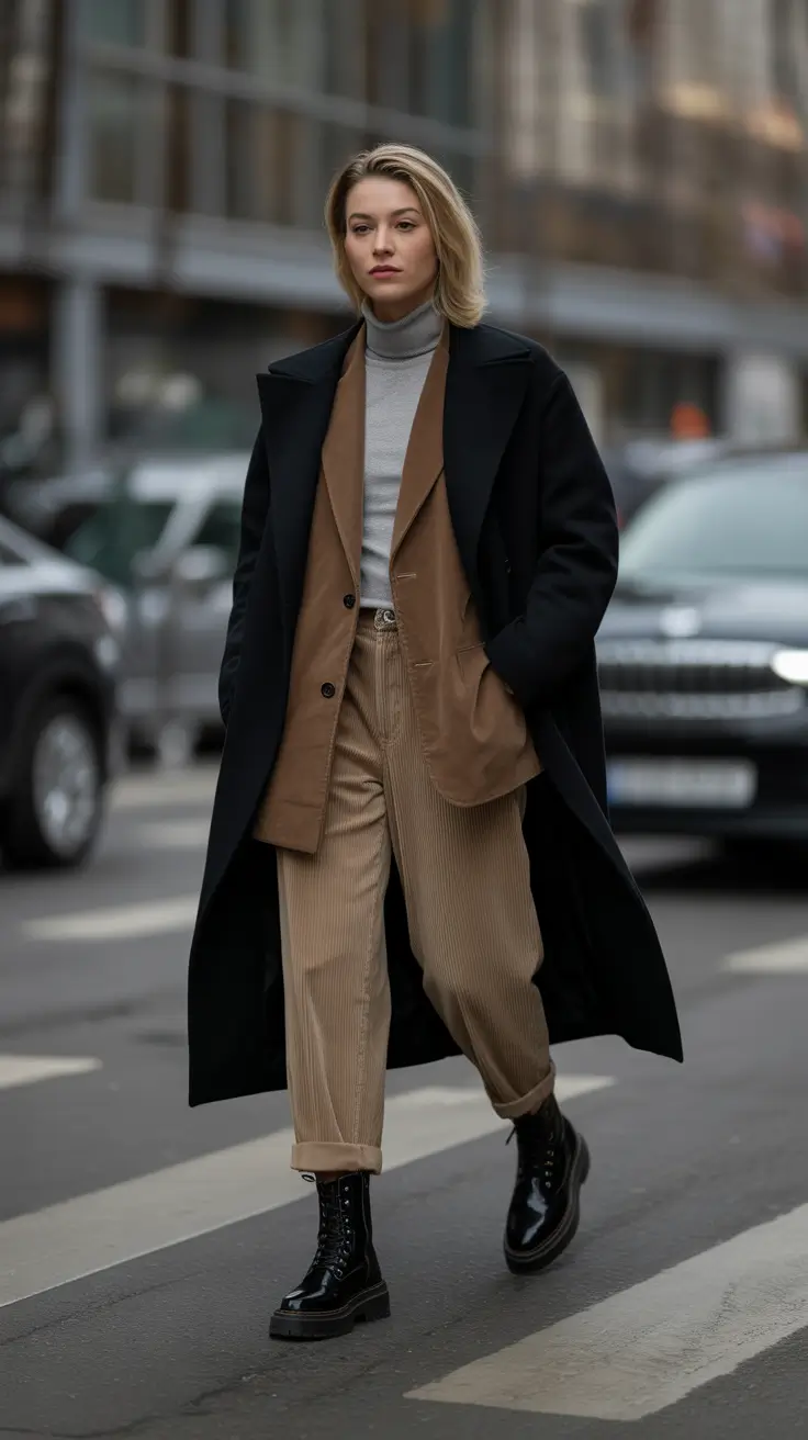 outfit ideas february 2026 Layered Neutrals with Structured Outerwear