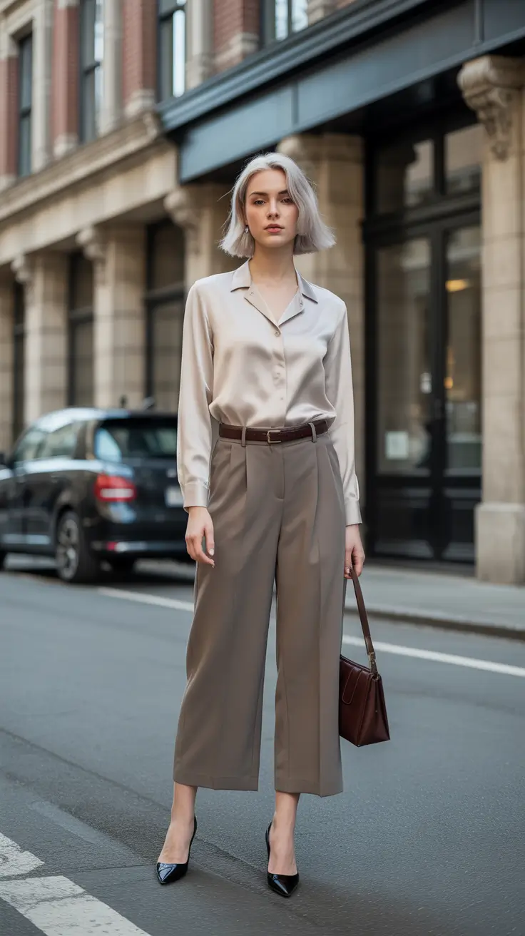 Professional Spring Workwear 2026 Satin Ease and Cropped Precision for Spring Streets
