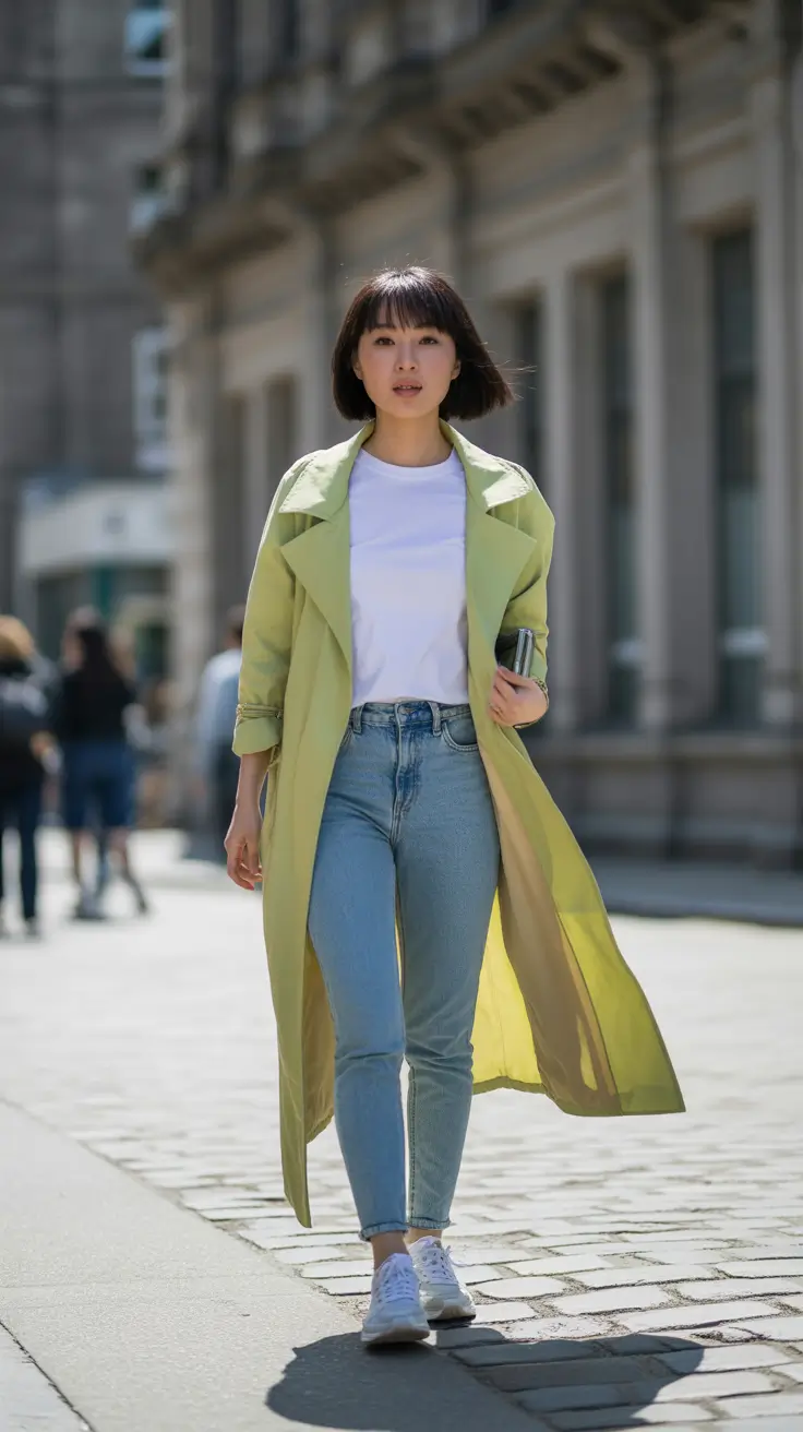 Topic Lime Trench and Denim Spring Lightness