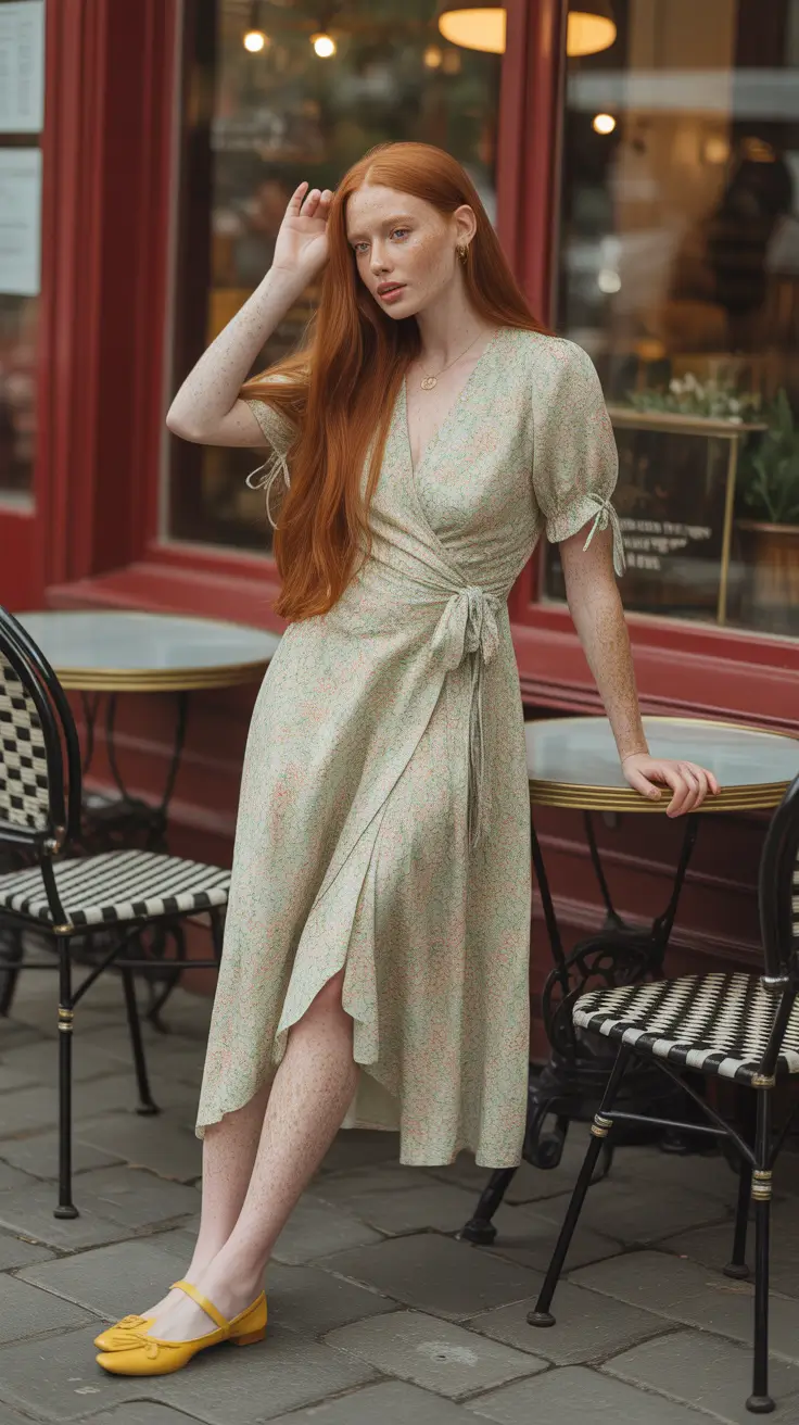 Topic Floral Wrap Dress With Meadow-Inspired Elegance
