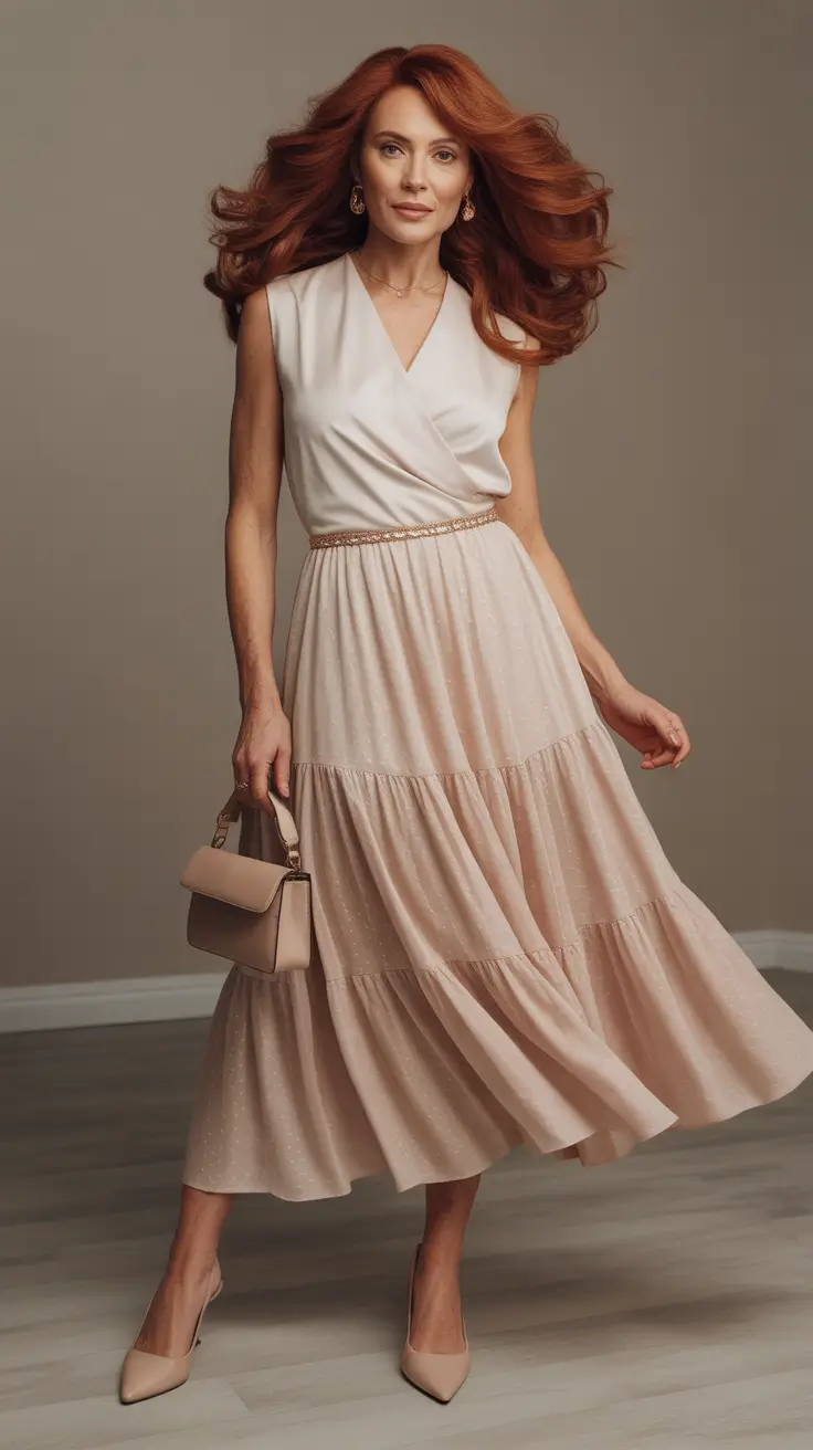 Spring Tiered Romance - Tiered Pastel Romance With Springtime Movement