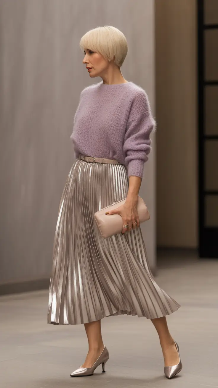 Spring Metallic Pleats - Metallic Pleats With a Soft Spring Glow
