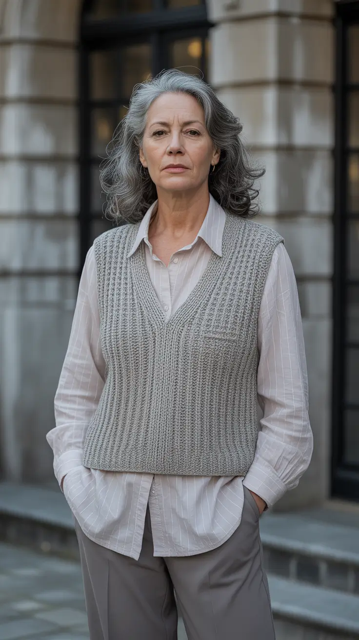 Stunning Spring Outfits for Women Over 60 2026 A Modern Twist on Menswear-Inspired Layers