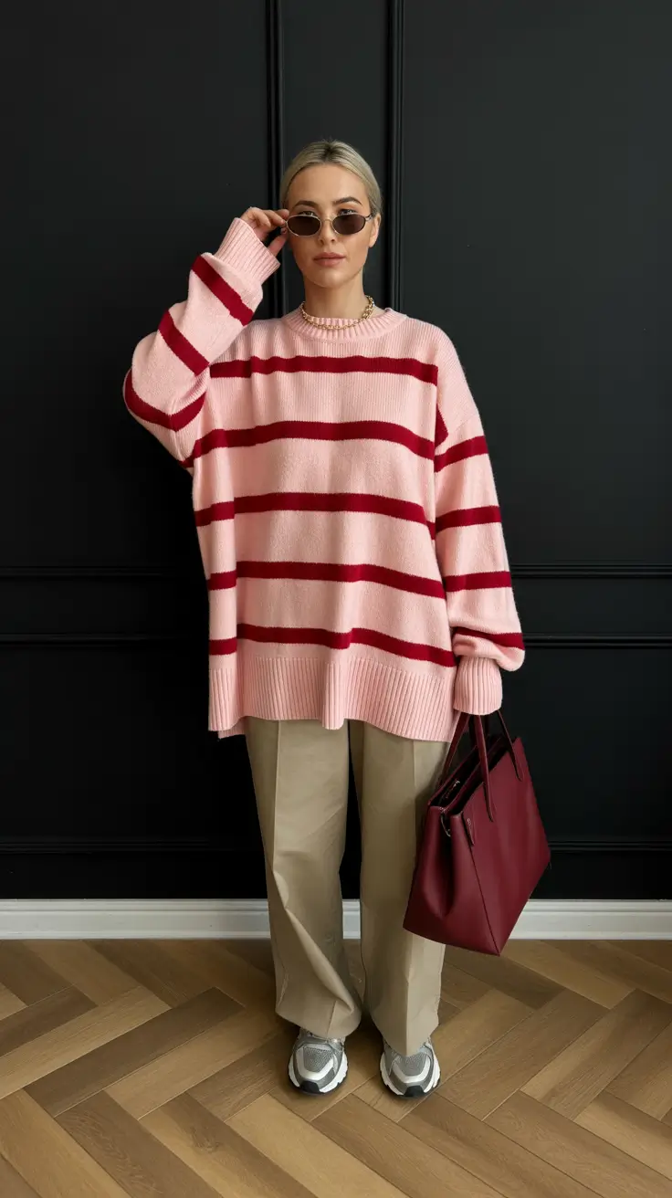 spring Playful Stripes With Easy Neutral Layers