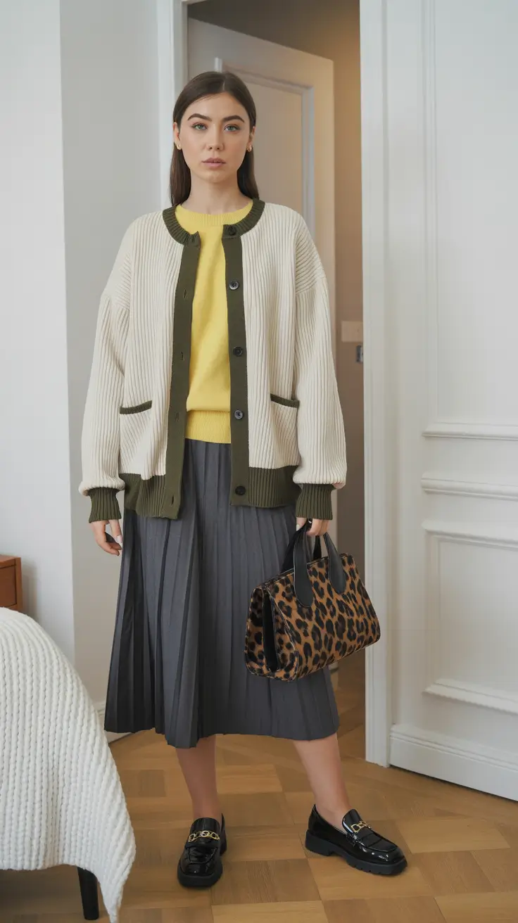 spring Soft Color Blocking With Pleats and Playful Texture