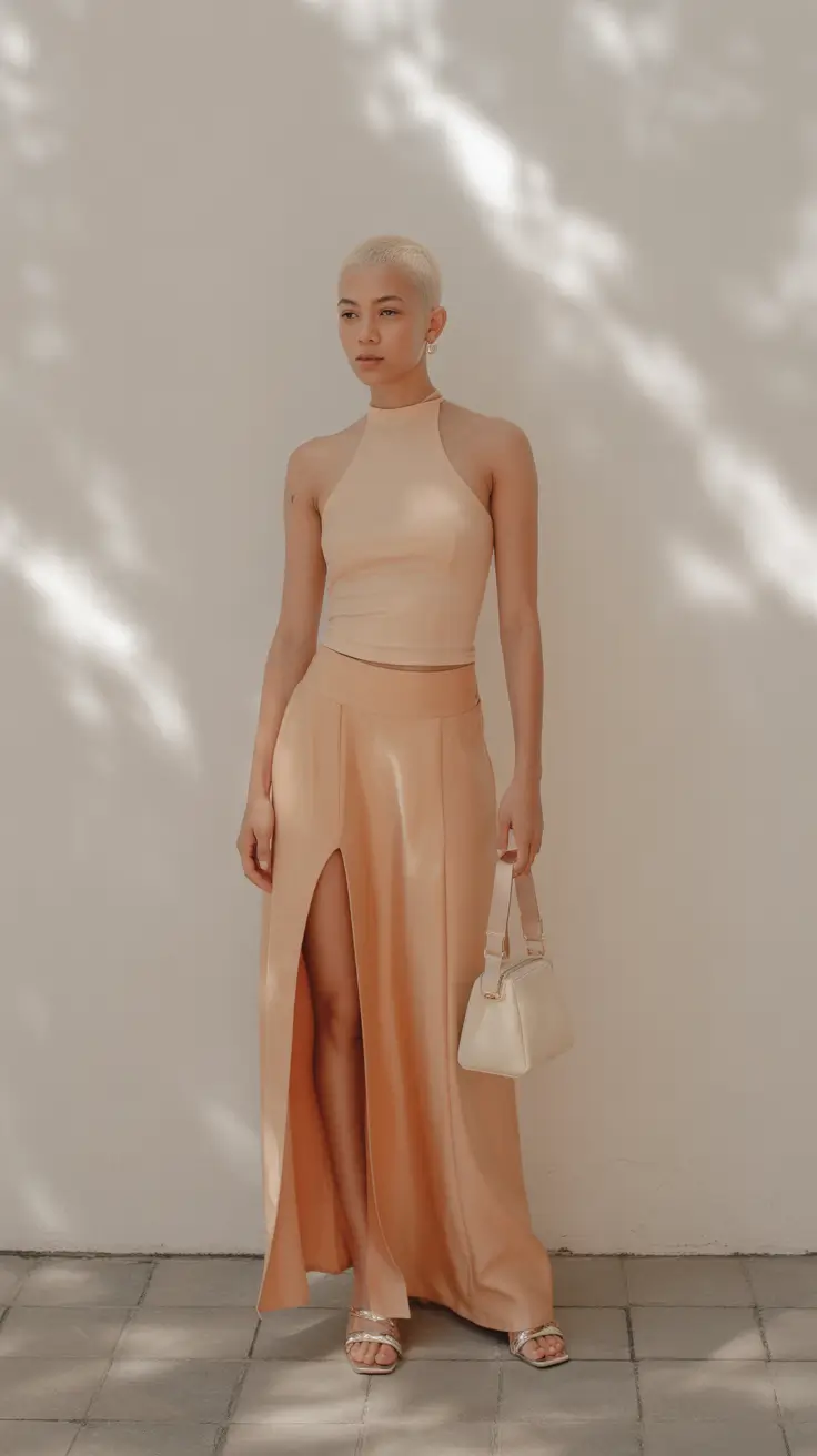 soft-spring-wardrobe-hues-2026 - Apricot Satin With Sunlit Movement