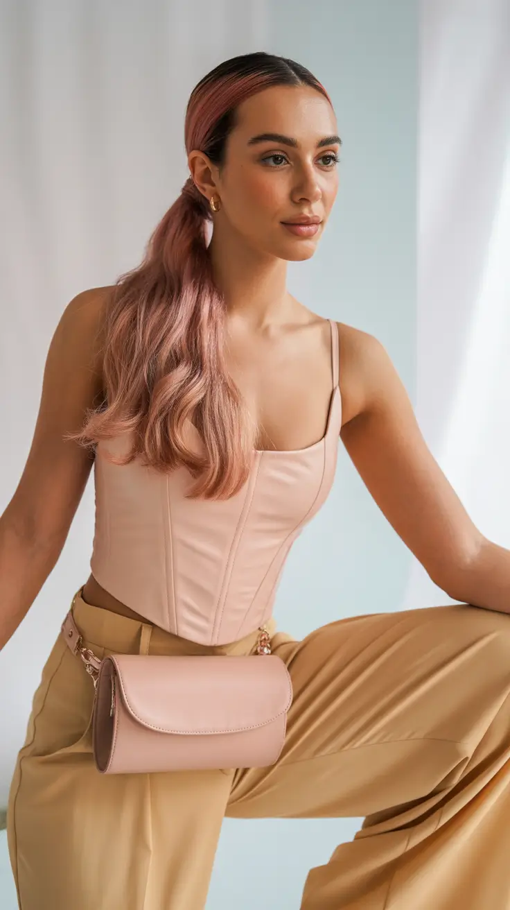 soft-spring-wardrobe-hues-2026 - Soft Rose Corset With Blush Utility Accents